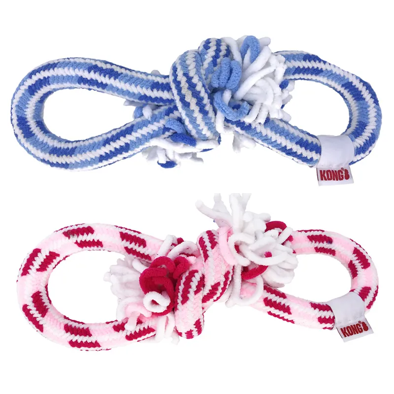 KONG Puppy Rope Tug Toy - Assorted Pink and Blue - Medium